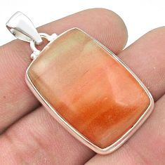 24.41cts natural orange celestobarite 925 sterling silver pendant jewelry u50922
