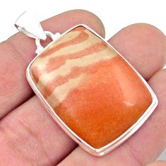 28.08cts natural orange celestobarite 925 sterling silver pendant jewelry u50938