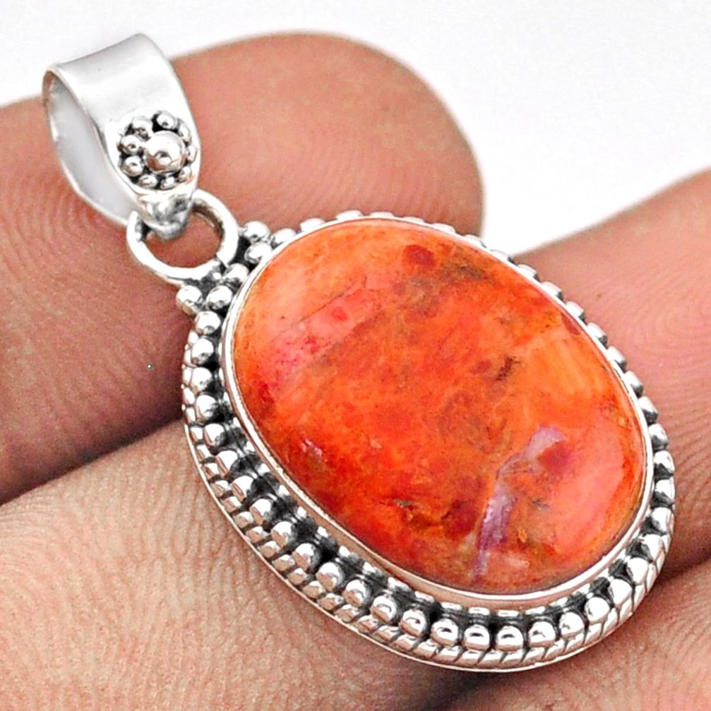  orange mojave turquoise 925 sterling silver pendant u5752