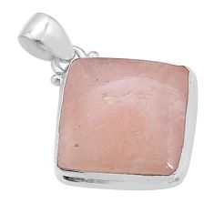 15.89cts natural orange morganite 925 sterling silver pendant jewelry u78586