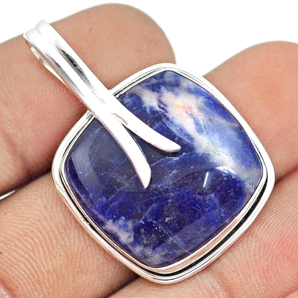 18.23cts natural orange sodalite 925 sterling silver pendant jewelry u22265