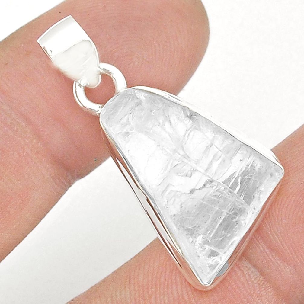 13.42cts natural petalite fancy 925 sterling silver pendant jewelry u61241