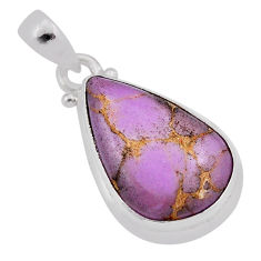8.51cts natural phosphosiderite (hope stone) 925 sterling silver pendant n38648