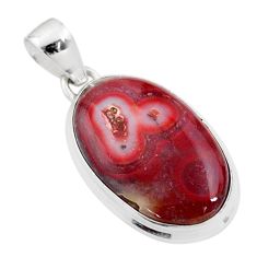 15.08cts natural pink botswana agate 925 sterling silver pendant jewelry t76616