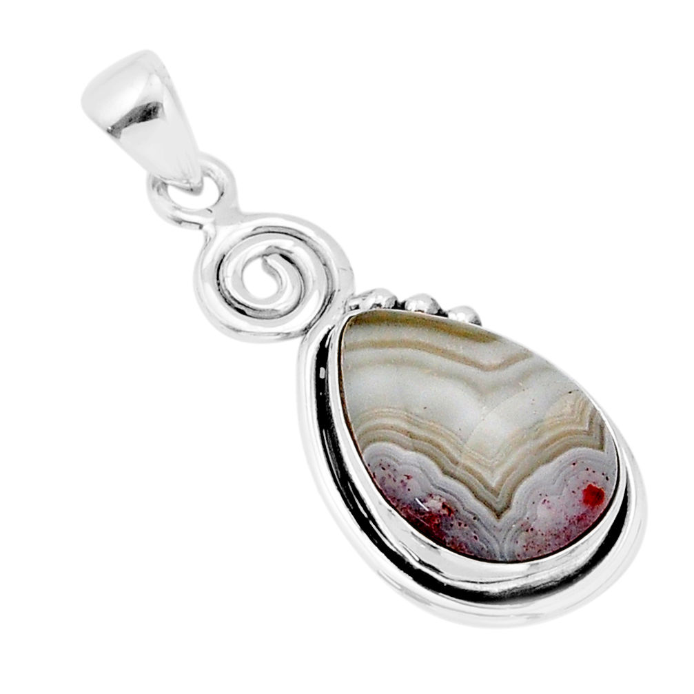 13.66cts natural pink botswana agate 925 sterling silver pendant jewelry y66521