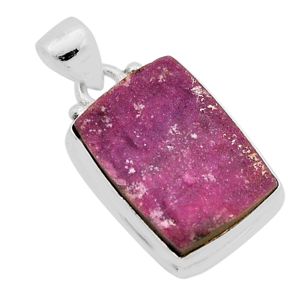 13.61cts natural pink cobalt calcite 925 sterling silver pendant jewelry n12973