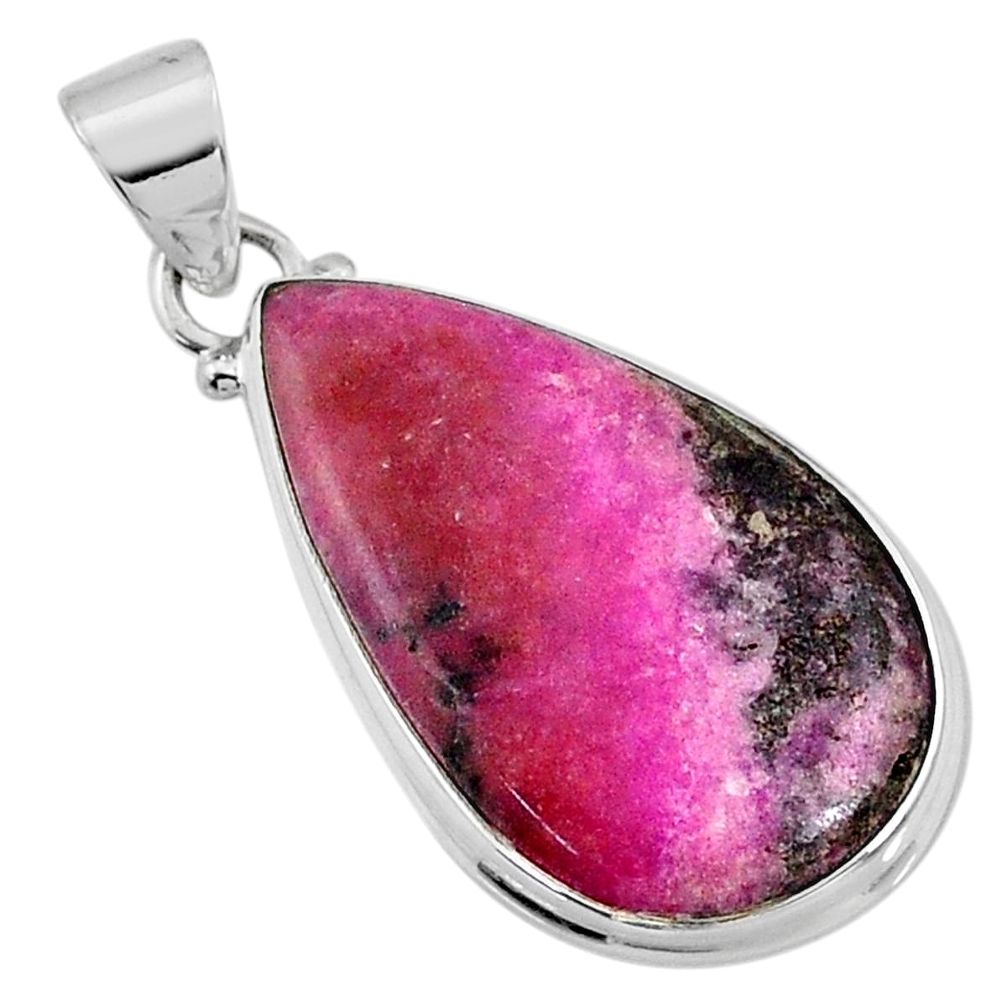 15.65cts natural pink cobalt calcite 925 sterling silver pendant jewelry r66061
