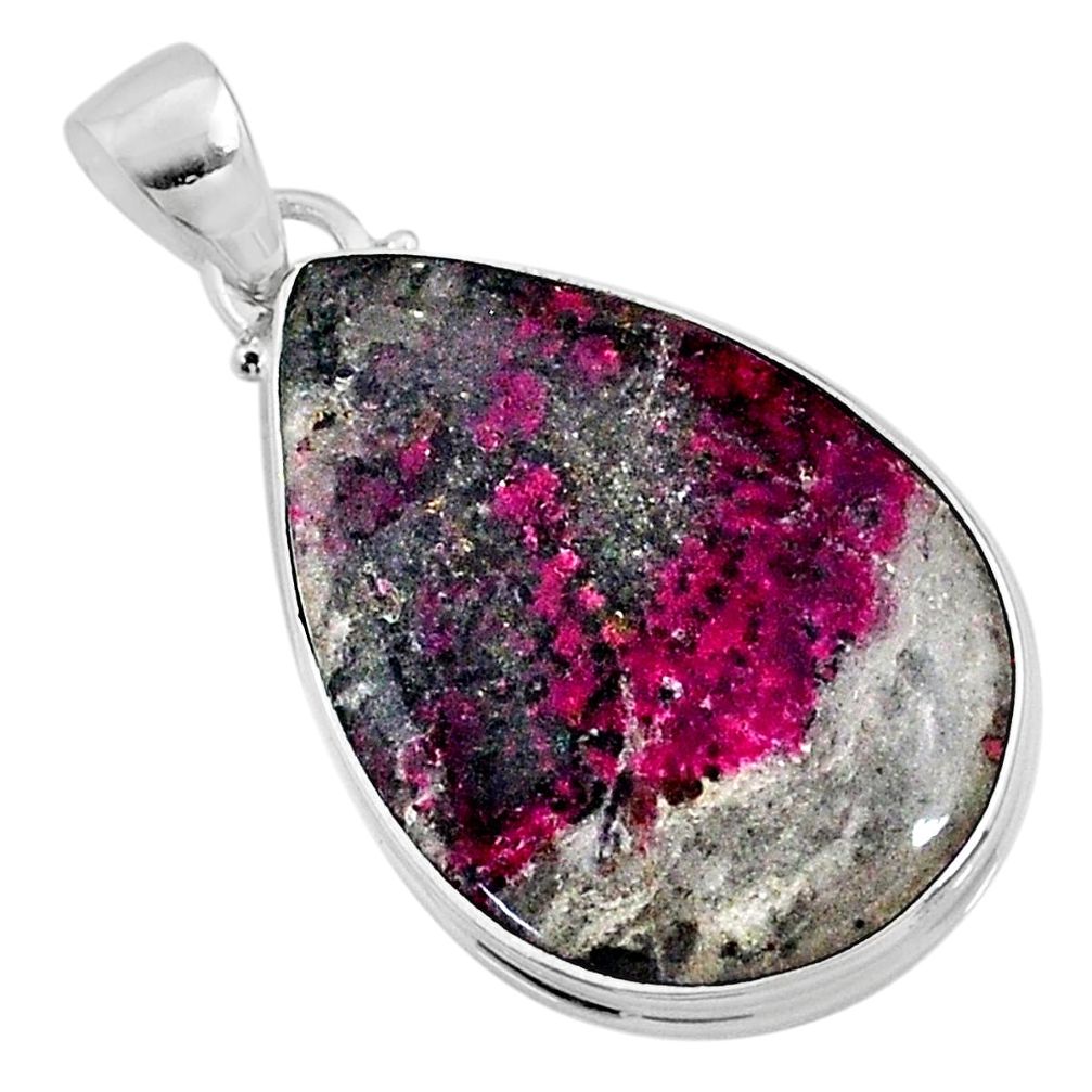 18.70cts natural pink cobalt calcite 925 sterling silver pendant jewelry r66062