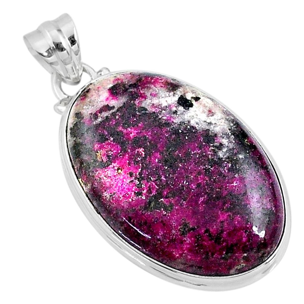 25.60cts natural pink cobalt calcite 925 sterling silver pendant jewelry r66065