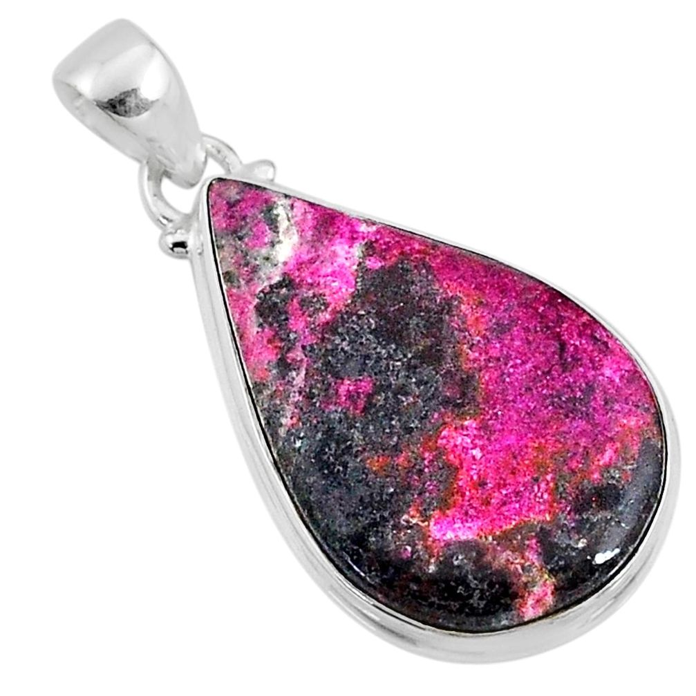 18.15cts natural pink cobalt calcite 925 sterling silver pendant jewelry r66067