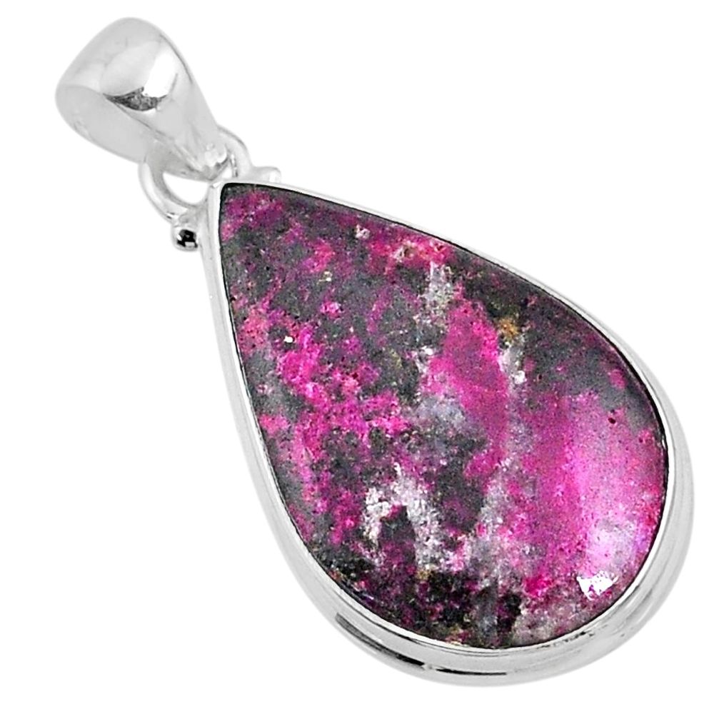 17.57cts natural pink cobalt calcite 925 sterling silver pendant jewelry r66069