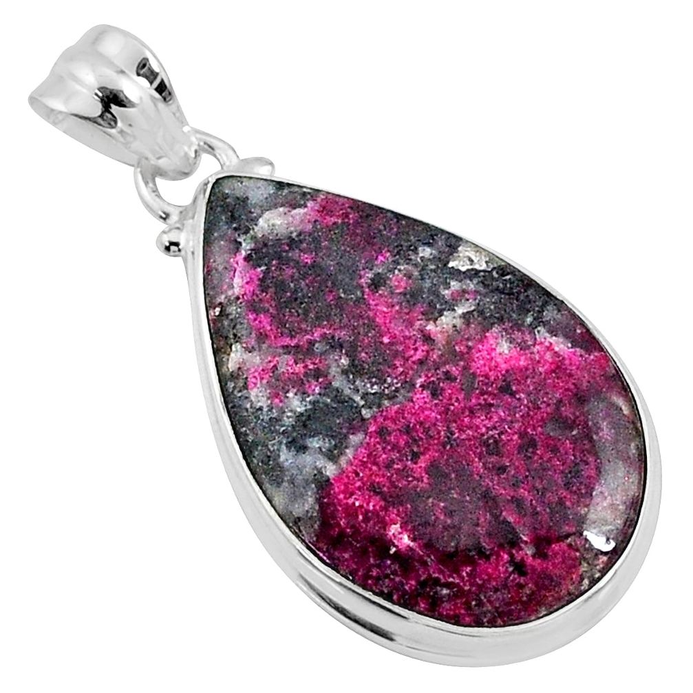 17.57cts natural pink cobalt calcite 925 sterling silver pendant jewelry r66072