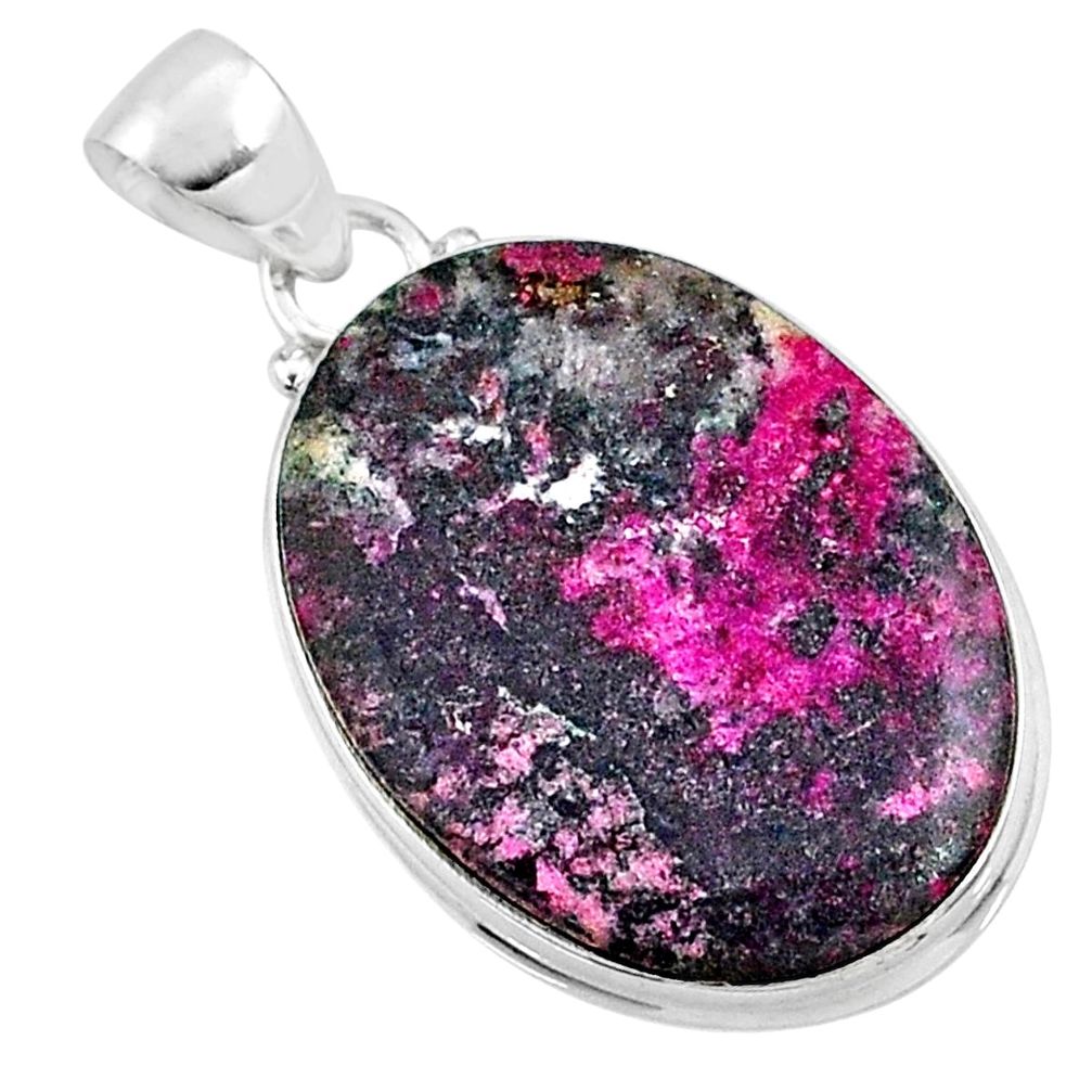 19.68cts natural pink cobalt calcite 925 sterling silver pendant jewelry r66076