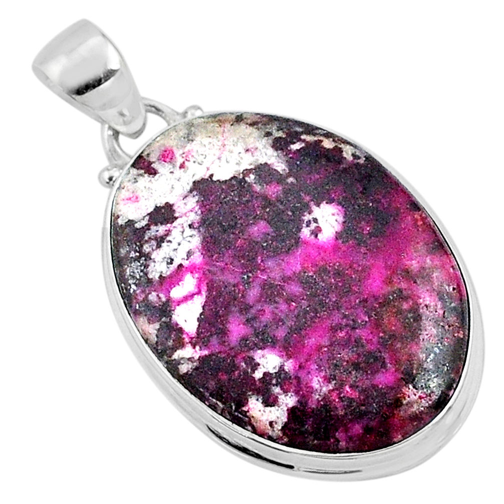 22.02cts natural pink cobalt calcite 925 sterling silver pendant jewelry r66077