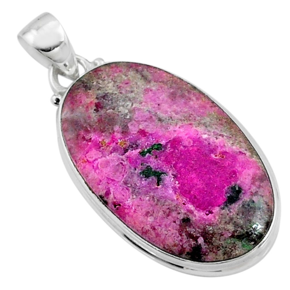 19.72cts natural pink cobalt calcite 925 sterling silver pendant jewelry r66100