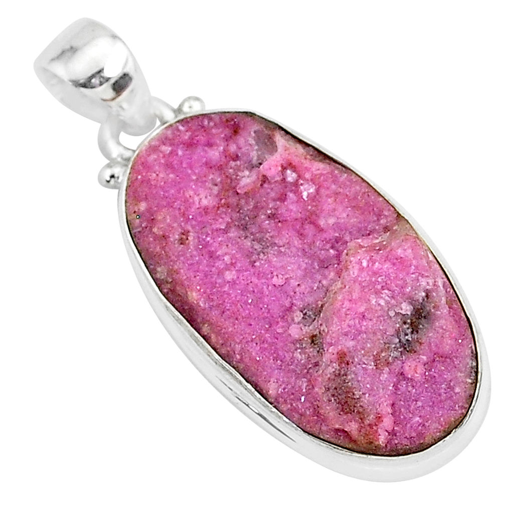 15.08cts natural pink cobalt calcite 925 sterling silver handmade pendant r92930