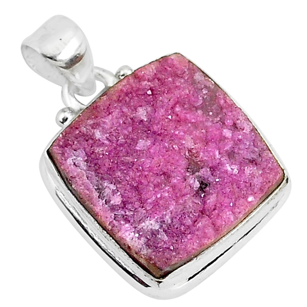 14.23cts natural pink cobalt calcite 925 sterling silver handmade pendant r92948