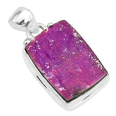 Clearance Sale- 13.67cts natural pink cobalt calcite 925 sterling silver handmade pendant r92951