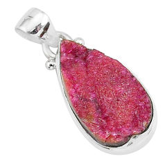 Clearance Sale- 10.60cts natural pink cobalt calcite 925 sterling silver handmade pendant r92966