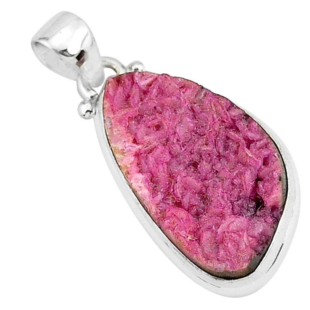 14.23cts natural pink cobalt calcite 925 sterling silver handmade pendant r92969