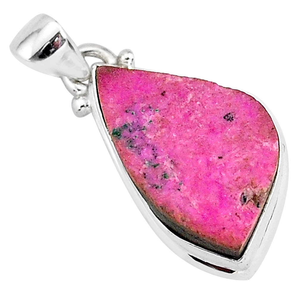 13.15cts natural pink cobalt calcite 925 sterling silver handmade pendant r92979