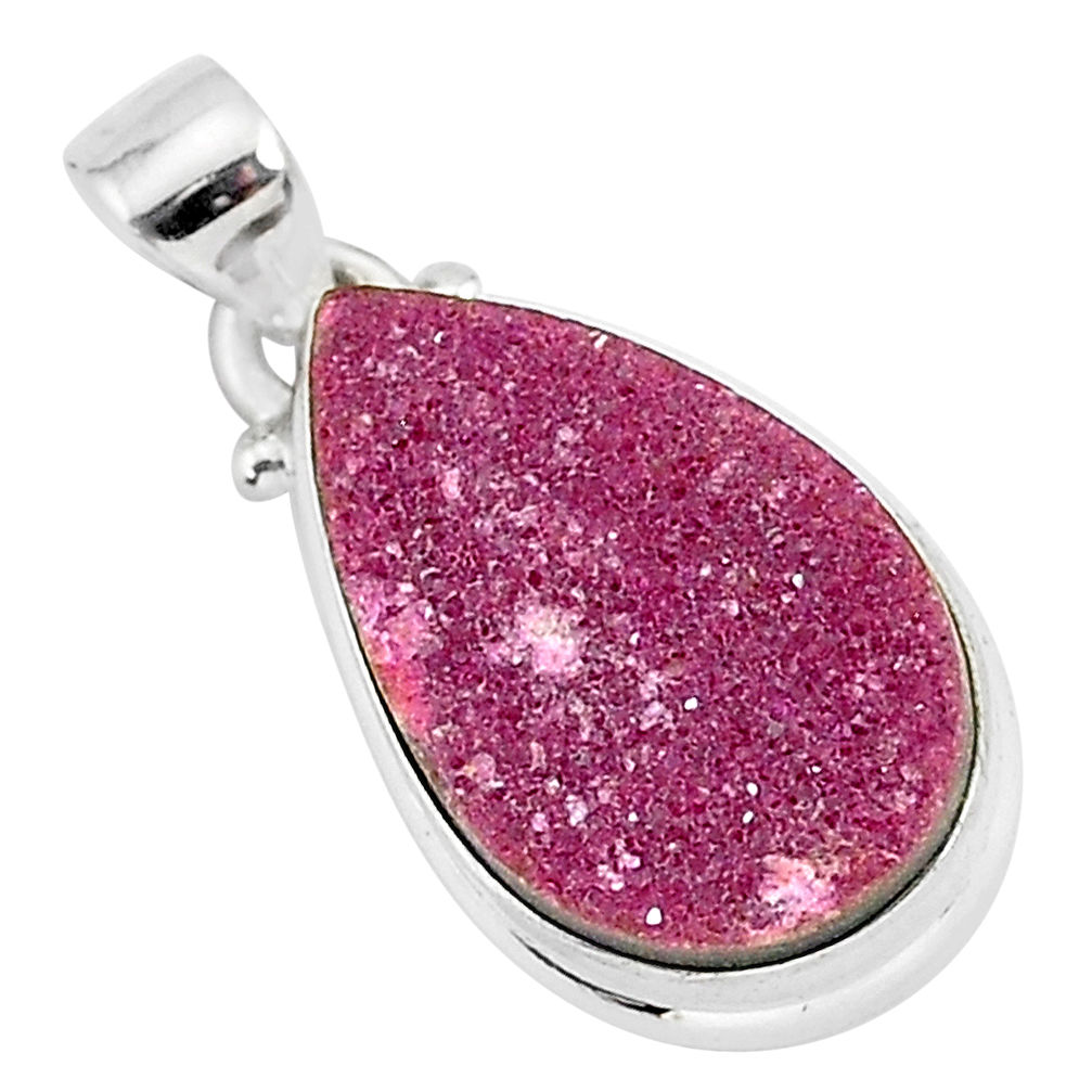 13.70cts natural pink cobalt calcite 925 sterling silver pendant jewelry r92987