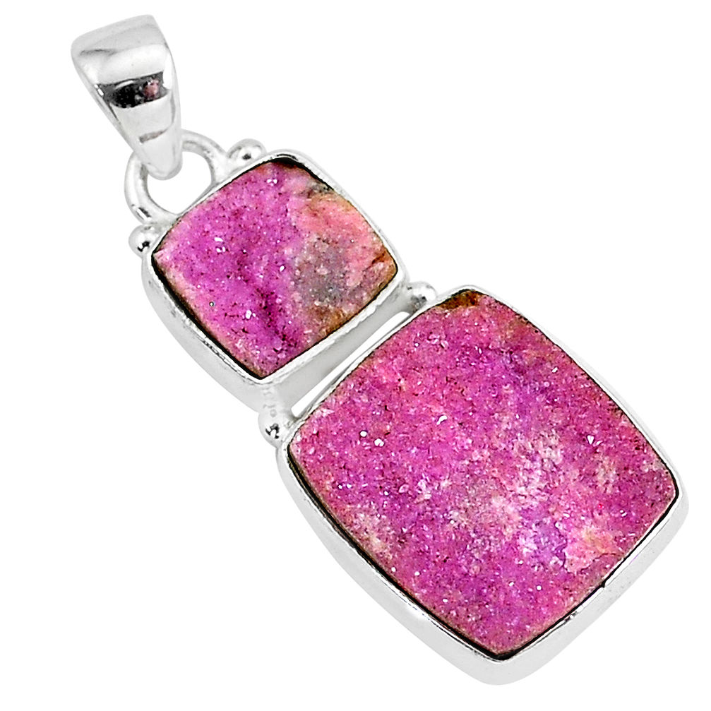 16.20cts natural pink cobalt calcite 925 sterling silver handmade pendant r93016