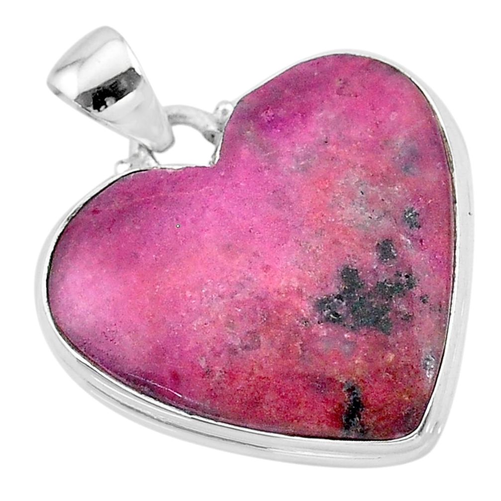 24.00cts natural pink cobalt calcite 925 sterling silver pendant jewelry t13445