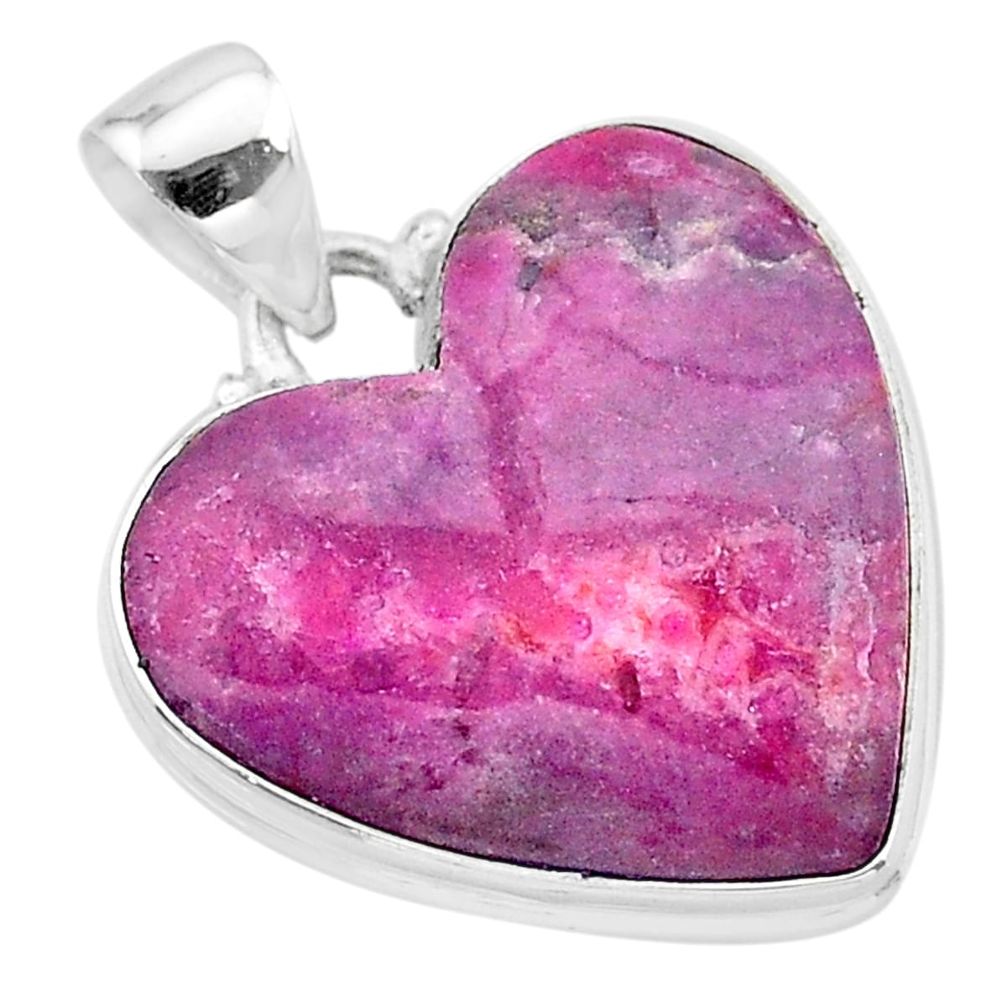 21.50cts natural pink cobalt calcite 925 sterling silver pendant jewelry t13448