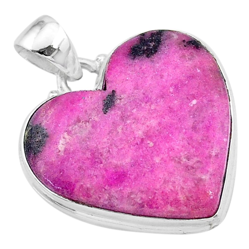 22.05cts natural pink cobalt calcite 925 sterling silver pendant jewelry t13451