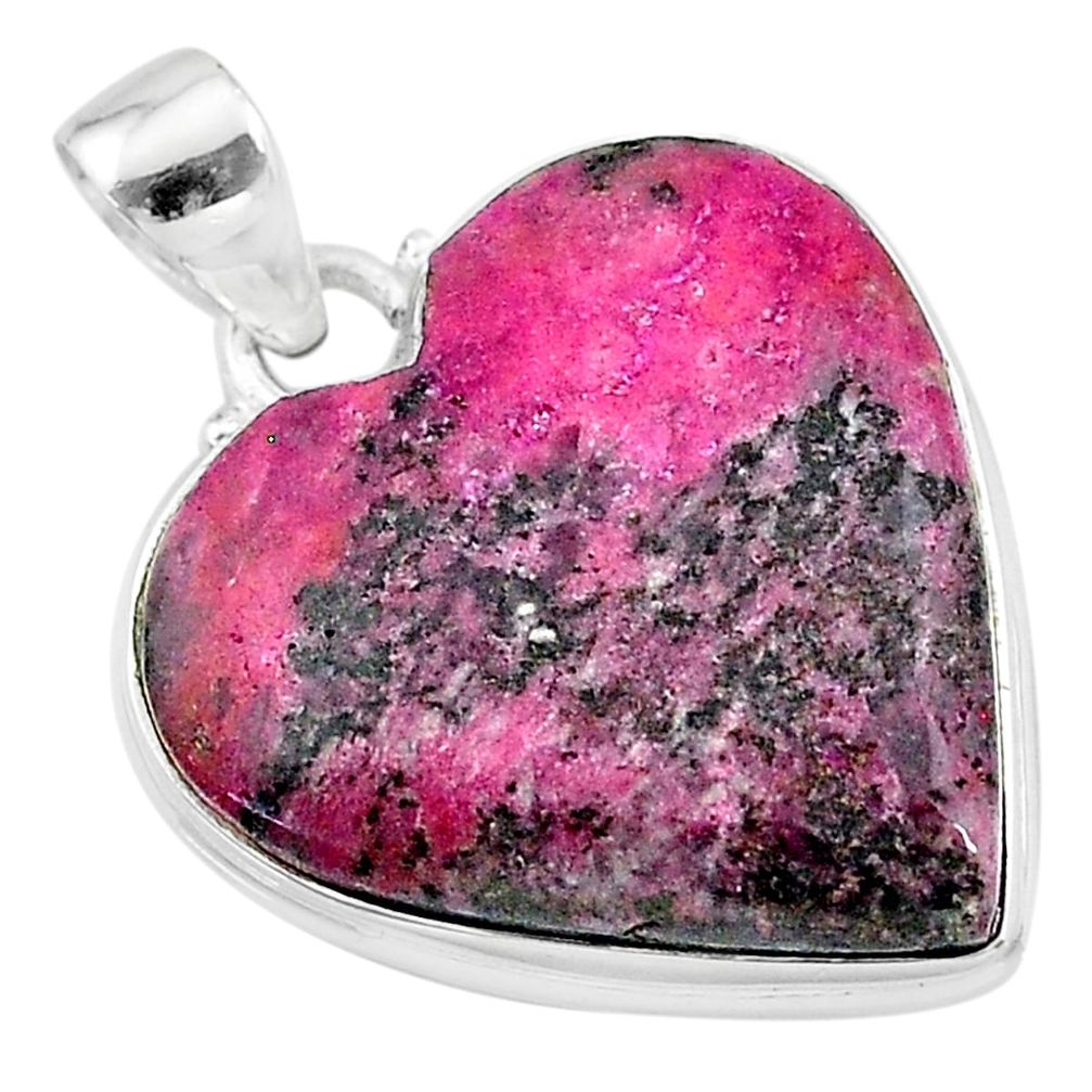 22.02cts natural pink cobalt calcite 925 sterling silver pendant jewelry t13486