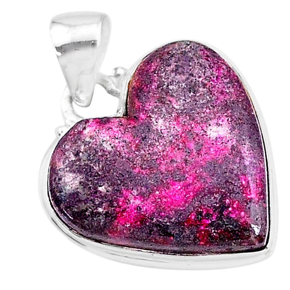 16.85cts natural pink cobalt calcite 925 sterling silver pendant jewelry t14850