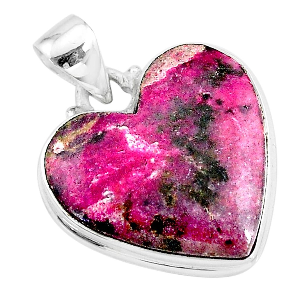 19.07cts natural pink cobalt calcite 925 sterling silver pendant jewelry t14857