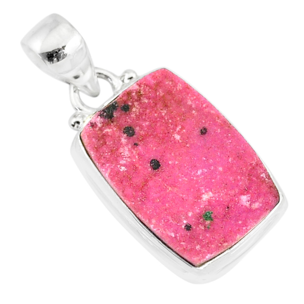 12.22cts natural pink cobalt calcite druzy 925 sterling silver pendant r86056