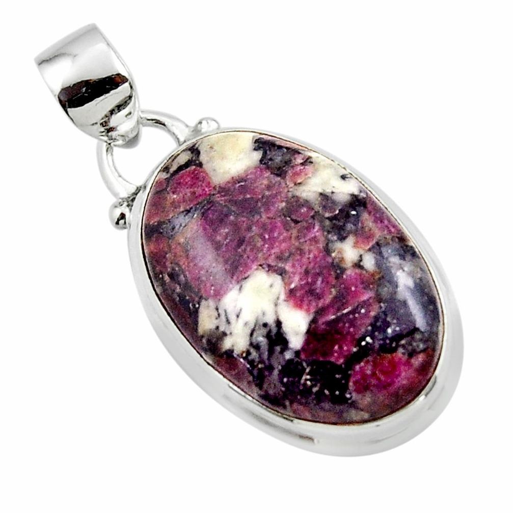 13.15cts natural pink eudialyte 925 sterling silver pendant jewelry r46221