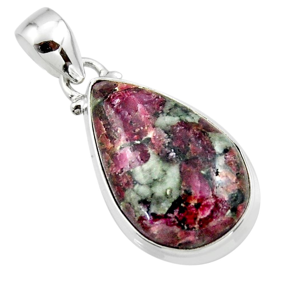 13.55cts natural pink eudialyte 925 sterling silver pendant jewelry r46232