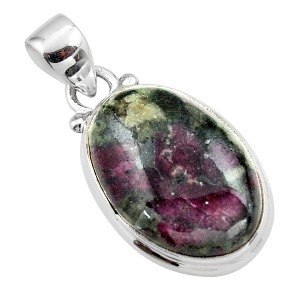 14.30cts natural pink eudialyte 925 sterling silver pendant jewelry r46233