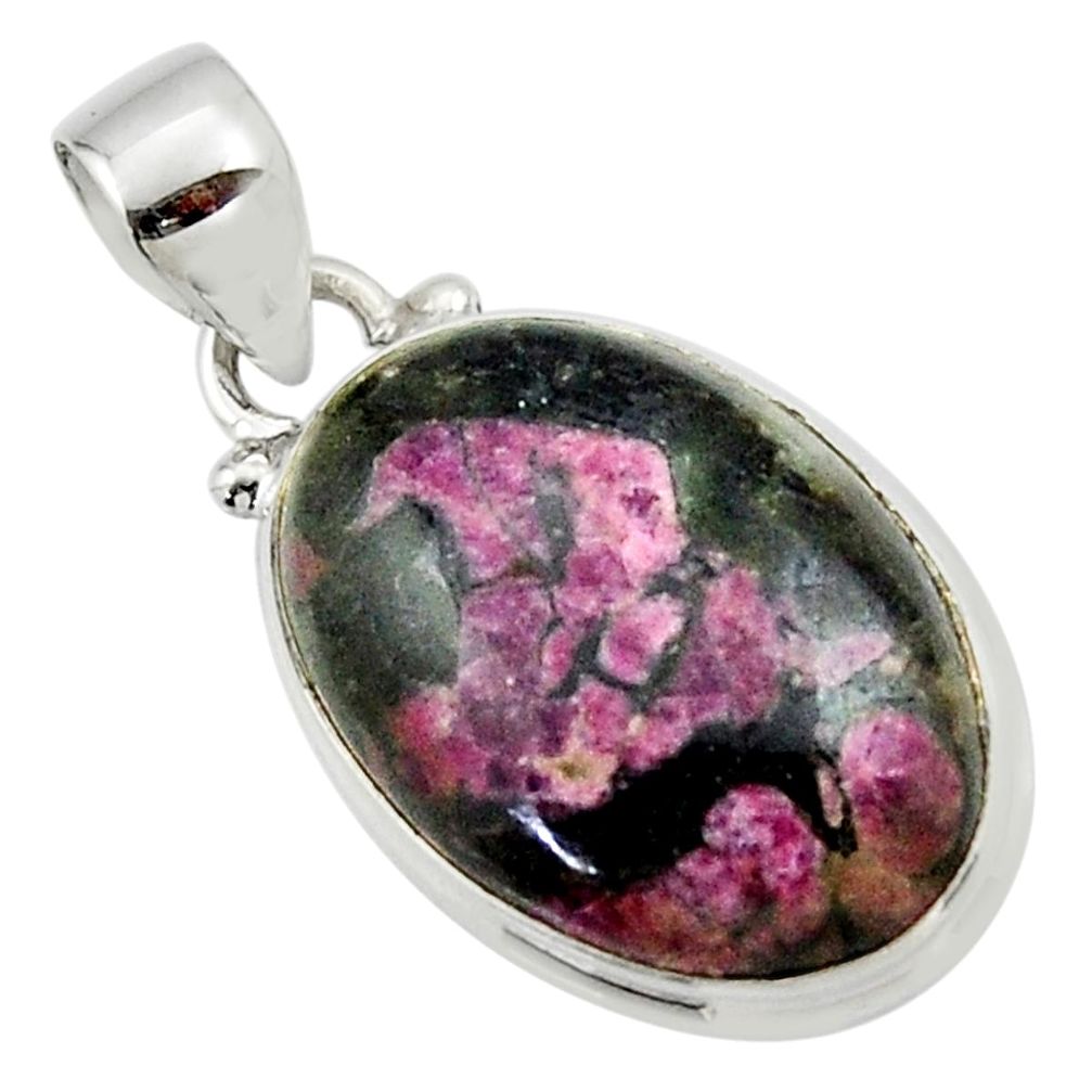 13.22cts natural pink eudialyte 925 sterling silver pendant jewelry r46498