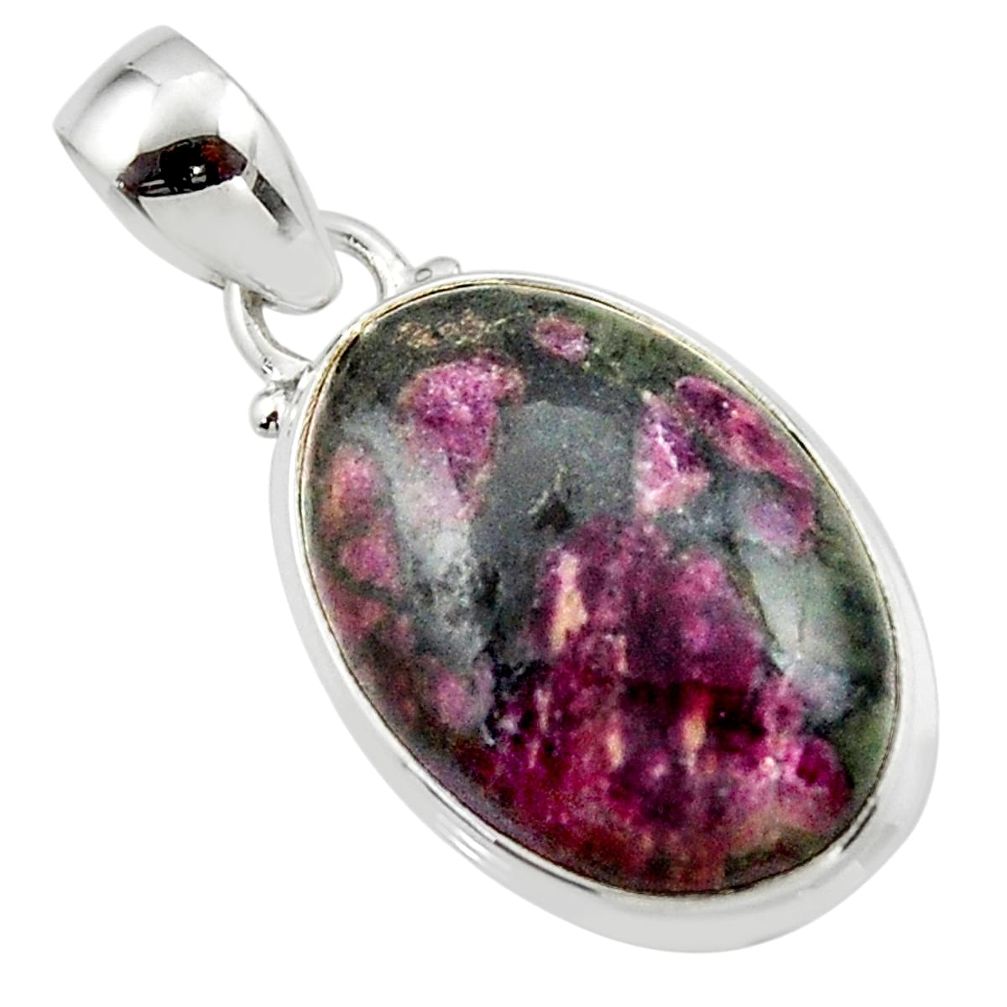 13.05cts natural pink eudialyte 925 sterling silver pendant jewelry r46520