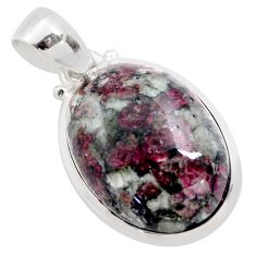 16.20cts natural pink eudialyte 925 sterling silver pendant jewelry t78746