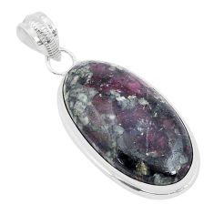 19.78cts natural pink eudialyte 925 sterling silver pendant jewelry u72572