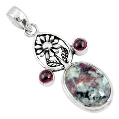 Clearance Sale- 14.61cts natural pink eudialyte garnet 925 sterling silver pendant p56875