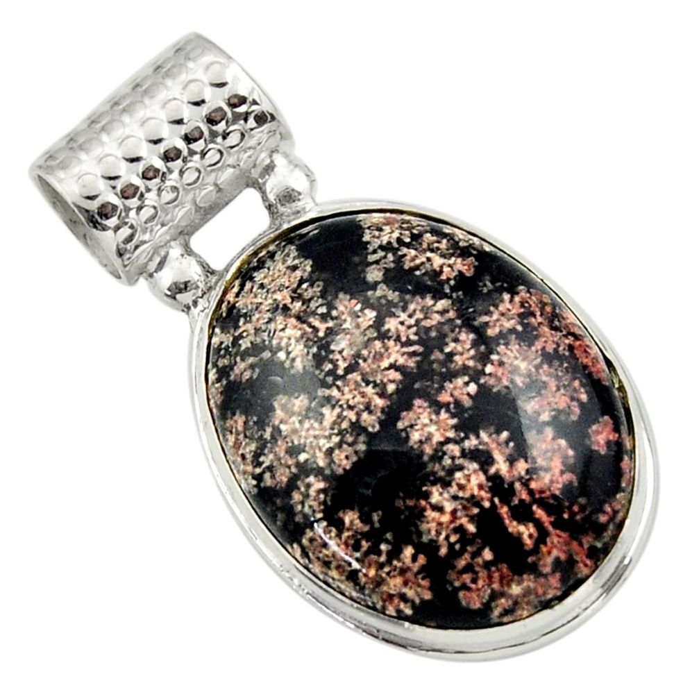 21.20cts natural pink firework obsidian 925 sterling silver pendant r32226