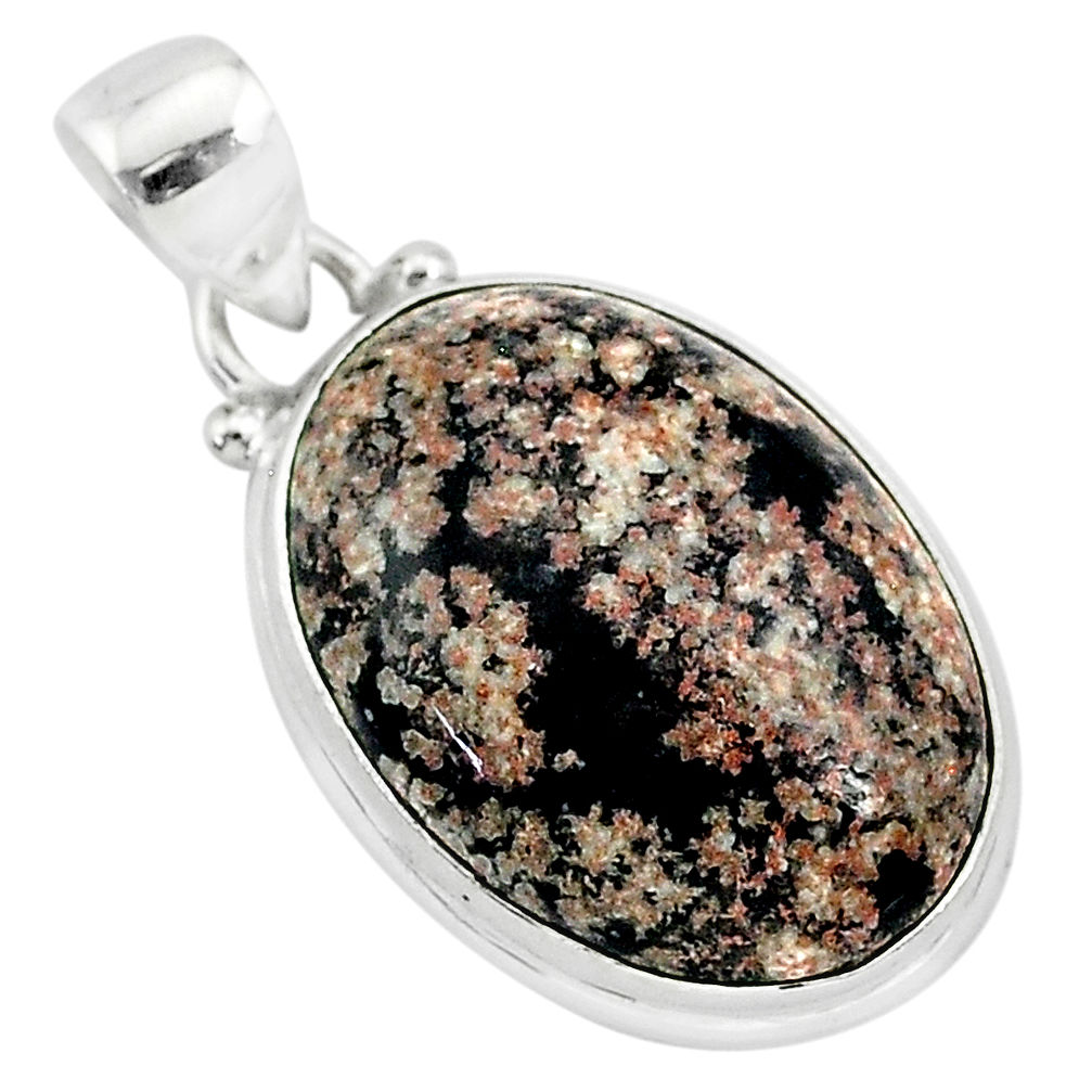14.72cts natural pink firework obsidian 925 sterling silver pendant r94709