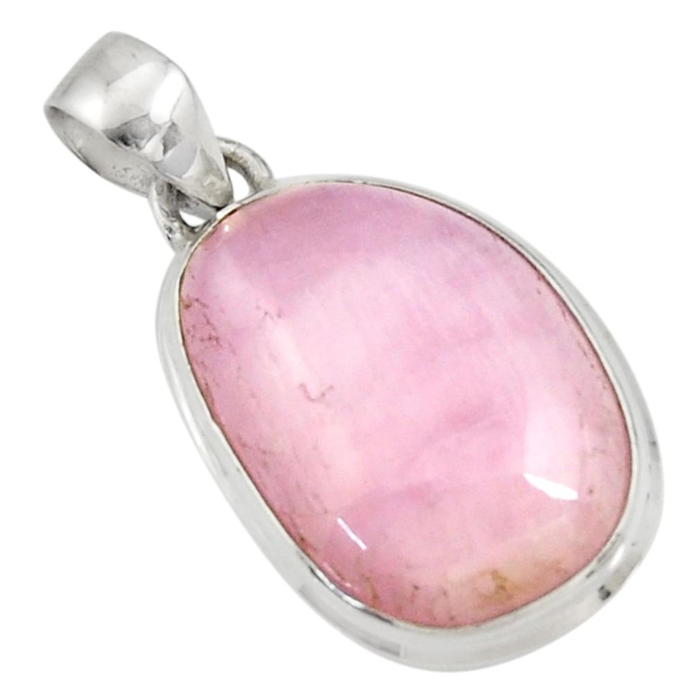 19.23cts natural pink kunzite 925 sterling silver pendant jewelry d42650