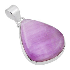 36.46cts natural pink kunzite pear 925 sterling silver pendant jewelry n32124