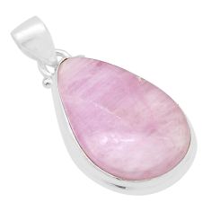 16.87cts natural pink kunzite pear 925 sterling silver pendant jewelry u73924