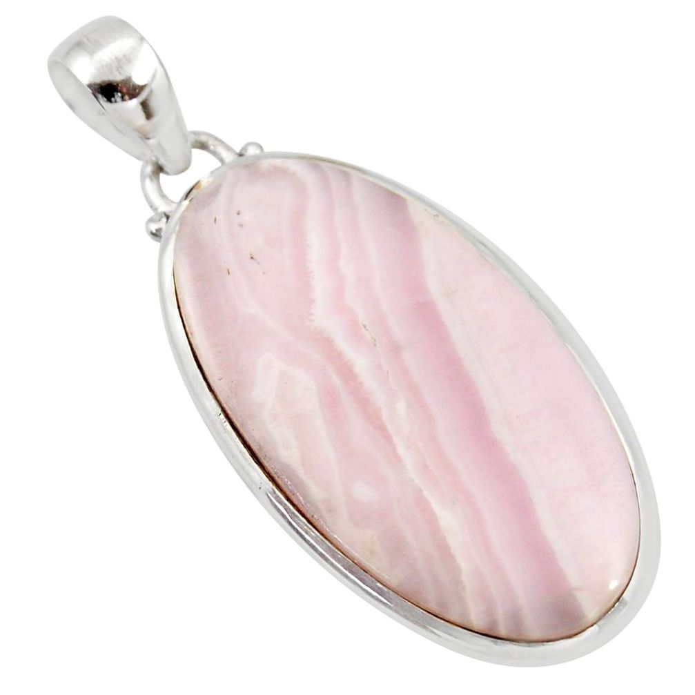  pink lace agate 925 sterling silver pendant jewelry d42068