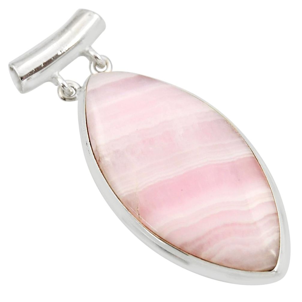  pink lace agate 925 sterling silver pendant jewelry d42070