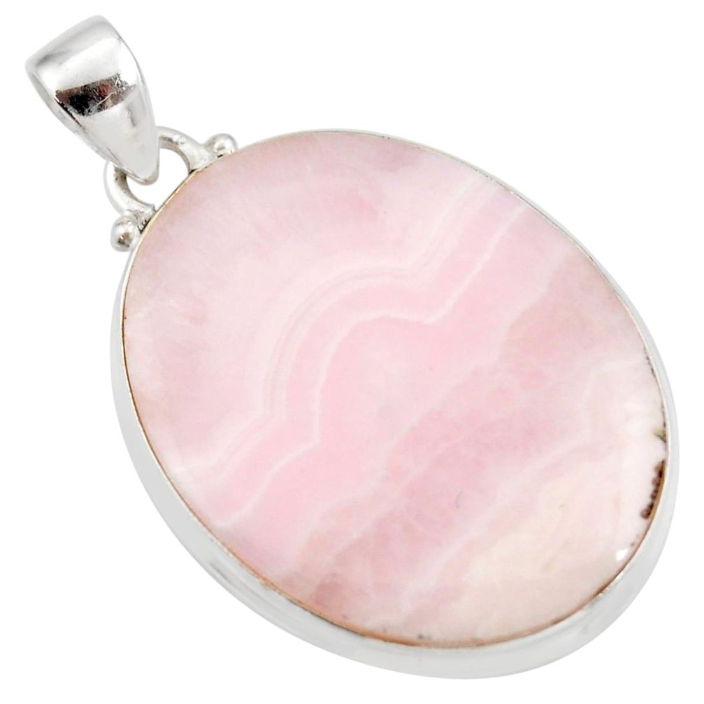  pink lace agate 925 sterling silver pendant jewelry d42078